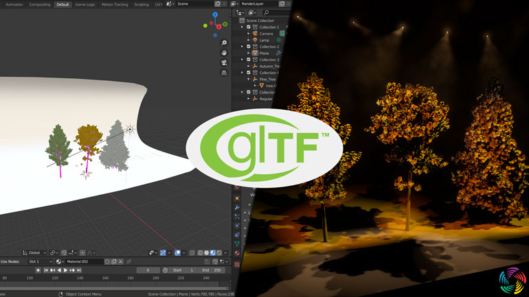 glTF import with full material support